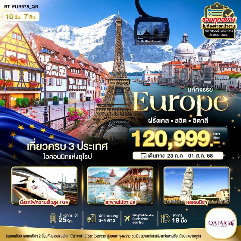 มหัศจรรย์... อิตาลี สวิส ฝรั่งเศส นั่ง TGV สู่สตราสบูร์ก